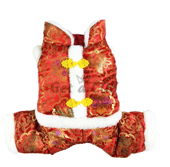Pet Halloween Costumes New Year Tang suit