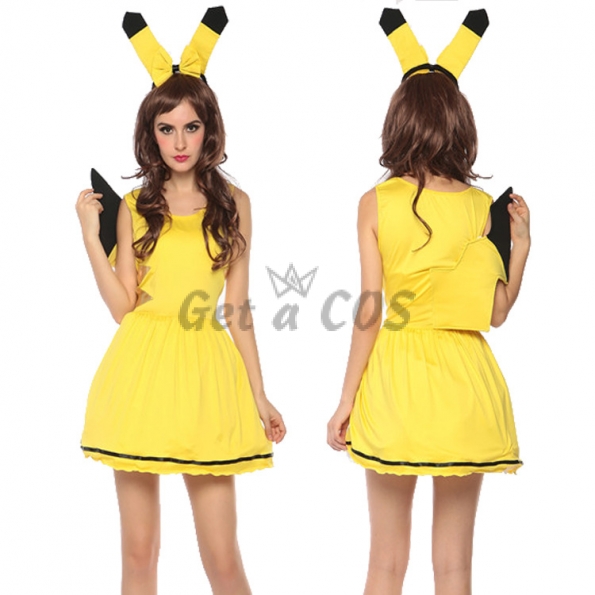 Pokemon Halloween Costumes Pikachu Acting Dress