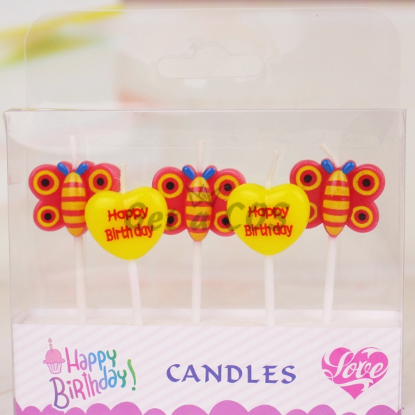 Birthdays Decoration Butterfly Candle