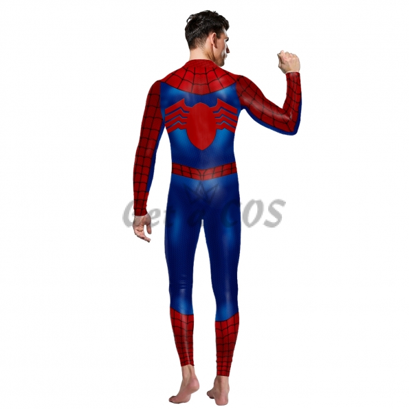 Men Halloween Costumes Skinny Spiderman Print