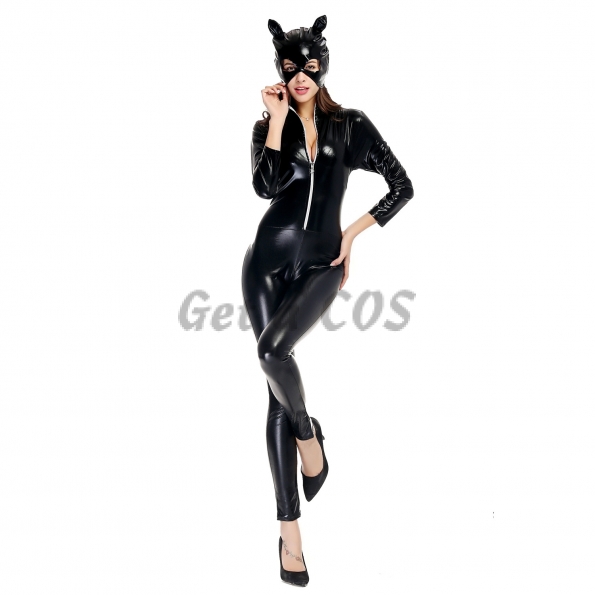 Patent Leather Cat Girl Motorcycle Costume
