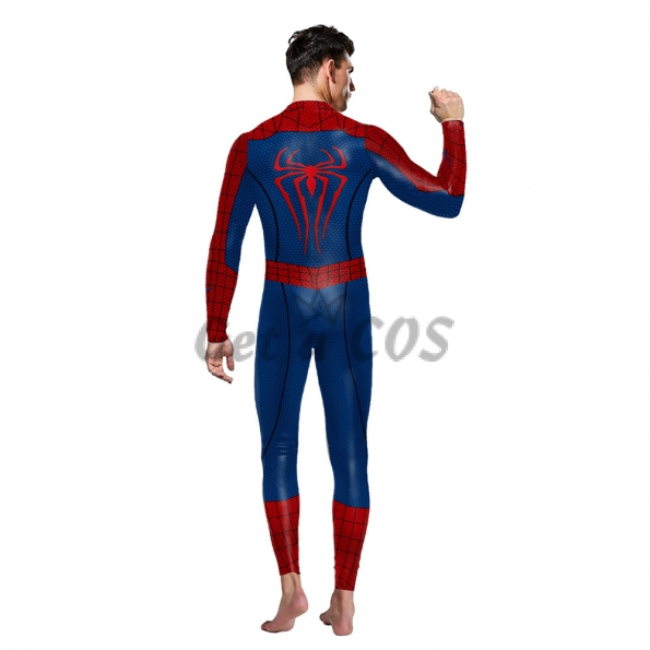 Men Halloween Costumes Spiderman Long Sleeve Suit