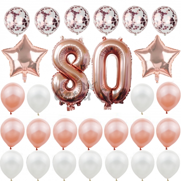 Birthday Balloons Number Sequined Balloon Set