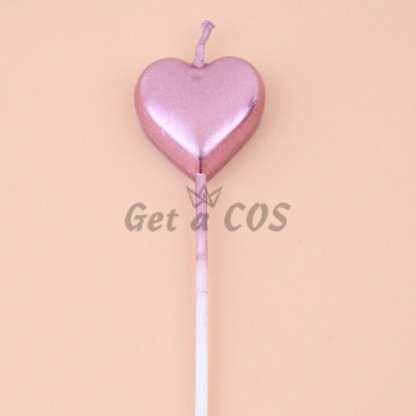 Birthdays Decoration Gold-Plated Heart Candle