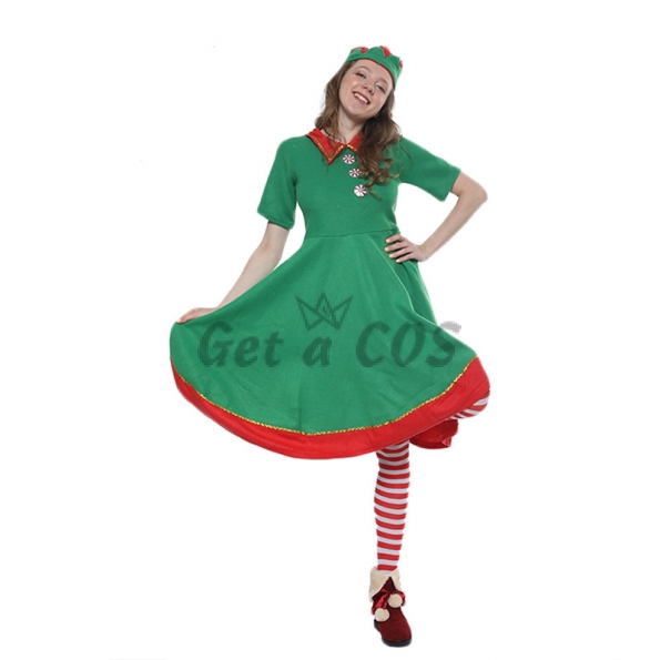 Adults Halloween Costumes Christmas Elf Skirt Suit