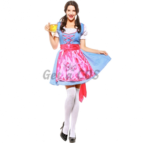 Women Halloween German Beer Costumes Short Maid Uniform