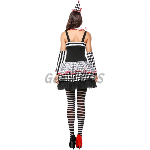 Adult Halloween Costumes Clown Circus Queen Dress