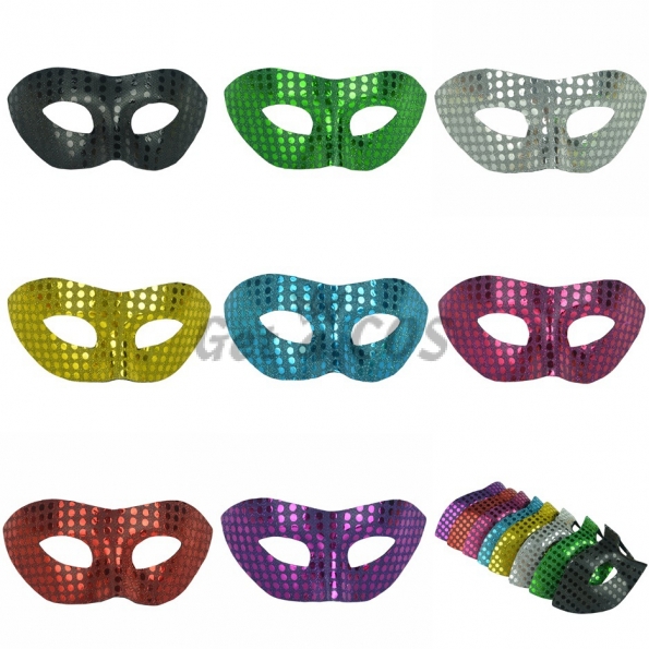 Halloween Decorations Sequined Colorful Cloth Mask