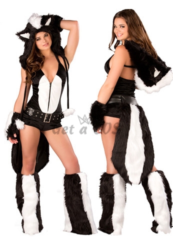 Women Halloween Costumes Cute Weasel Animal Suit