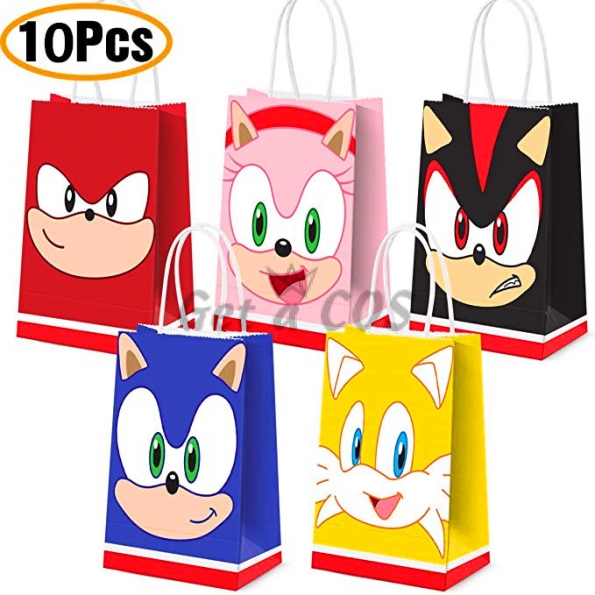 Birthdays Decoration Sonic Printing Carrier Bags