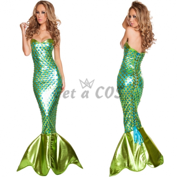 Women Halloween Costumes Tube Top Mermaid Dress