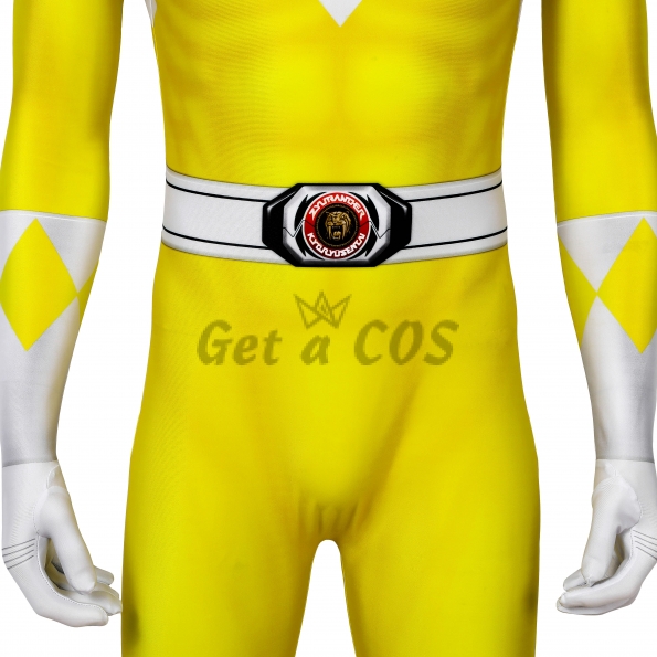 Power Rangers Costume Yellow White Ranger - Customized