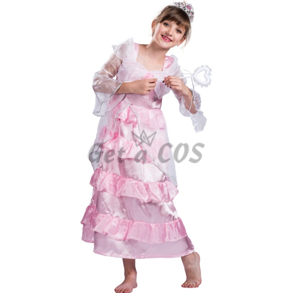 Girls Halloween Costumes Pink Bridal Dress