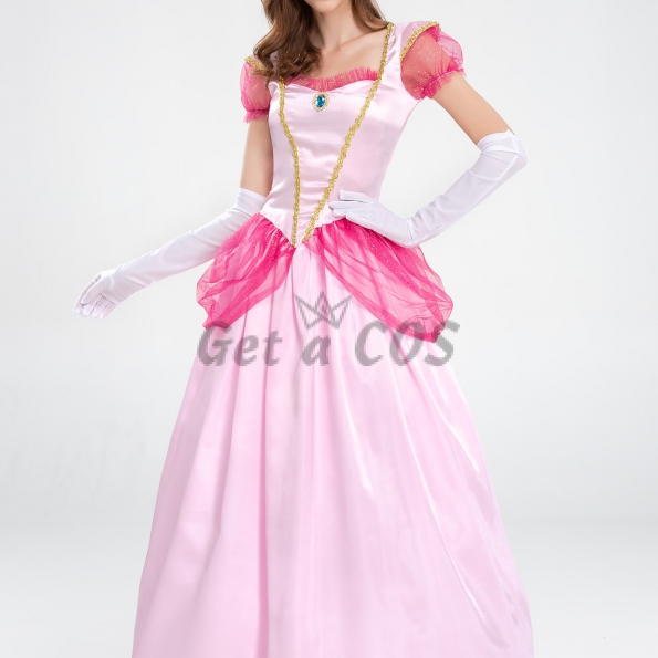 Disney Halloween Costumes Pink Princess Peach Dress