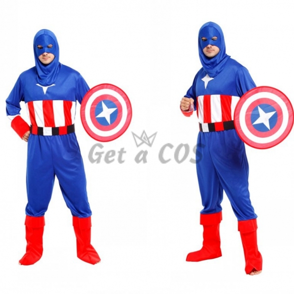 Men's Captain America Costume Jumpsuit