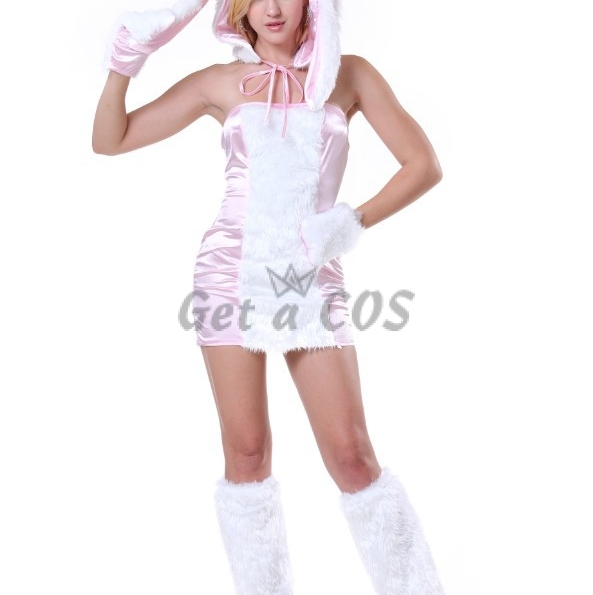 Sexy Rabbit Costumes Pink Dress