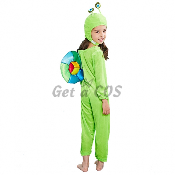 Kids Halloween Costumes Snail Green Jumpsuit