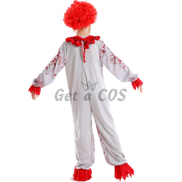 Red Bloodstained Clown Kids Costume