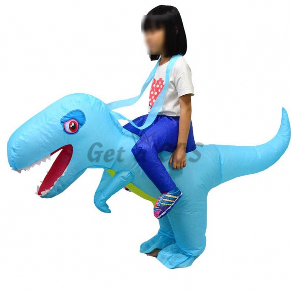 Inflatable Costumes Kids Blue Dinosaur