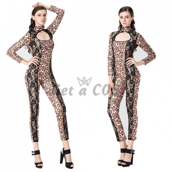 Halloween Costumes Leopard Cat One Piece Style