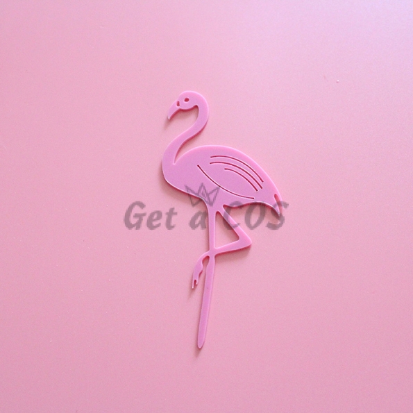 Birthdays Decoration Acrylic Flamingo Insert Card