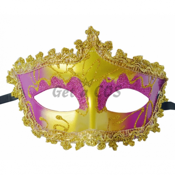 Halloween Decorations Golden Trim Mask