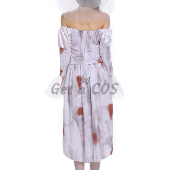Women  Bride Costumes Zombie Game Uniform Horro Style