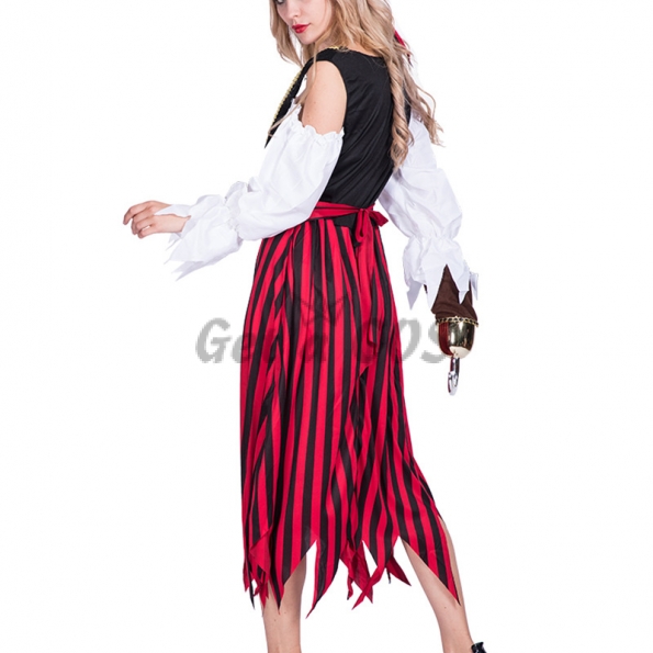 Halloween Costumes Pirate Long Skirt Suit