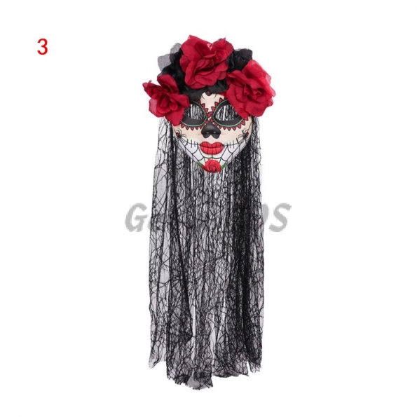 Holiday Decorations Day of the Dead Veil Mask