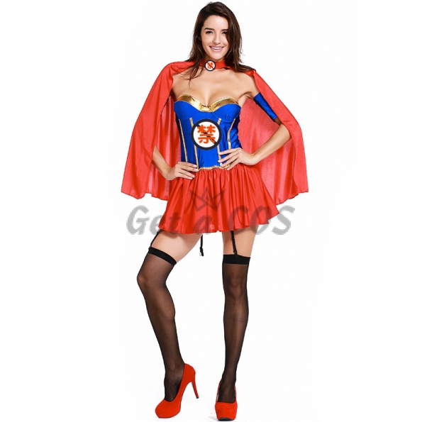 Women Halloween Sexy Costumes Female Superman Comic Hero Style