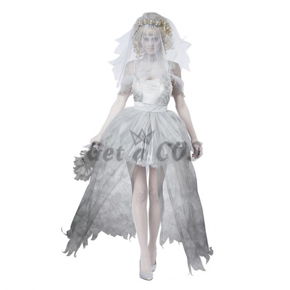 Ghost Costume Bride Vampire Skeleton Dress