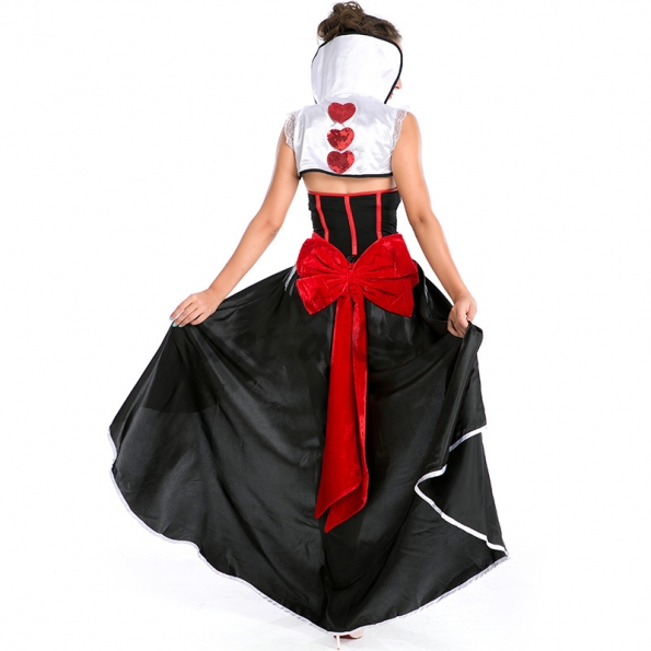 Women Halloween Costumes Poker Queen Dress