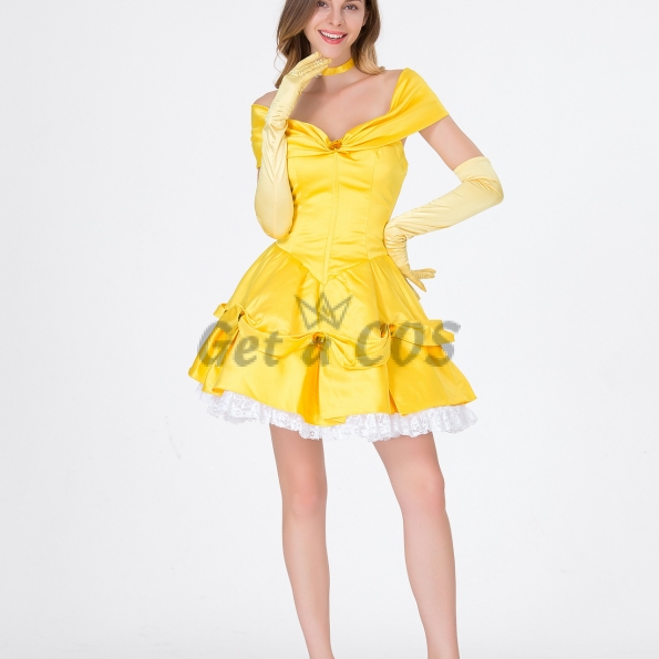 Halloween Costumes Princess Belle Cosplay Dress