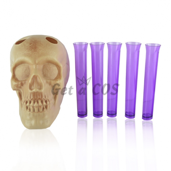 Halloween Supplies Skull Test Tube Rack