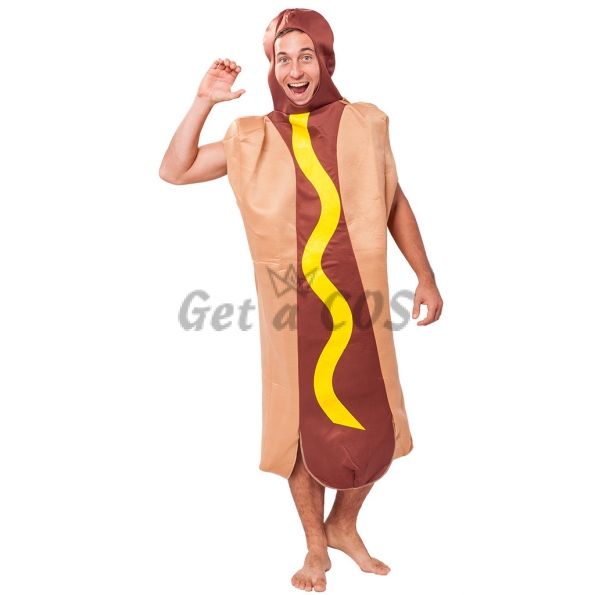 Men Halloween Costumes Hot Dog Outfit
