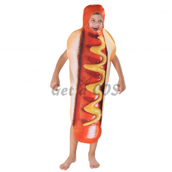 Funny Halloween Costumes Hot Dog Suit Coveralls
