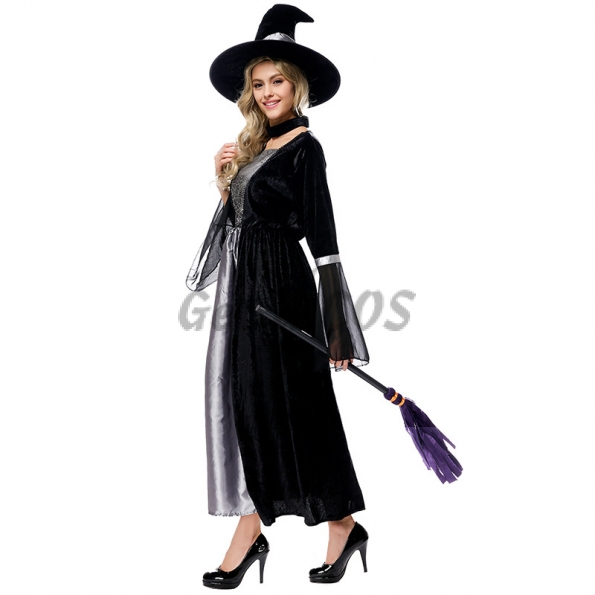Black Mesh Long Witch Adult Costume