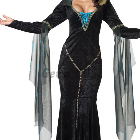 Witch Halloween Costumes Luxury Black Evening Dress
