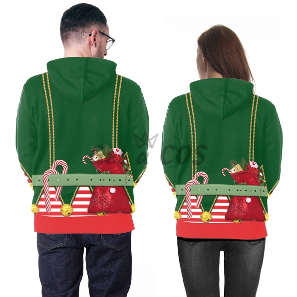 Couples Halloween Costumes Snow Deer Green Clothes