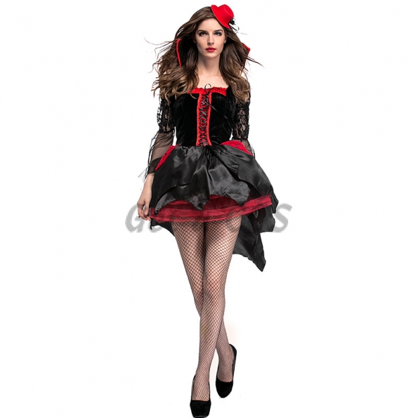 Women Halloween Vampire Costumes Tutu Lace Witch Clothes