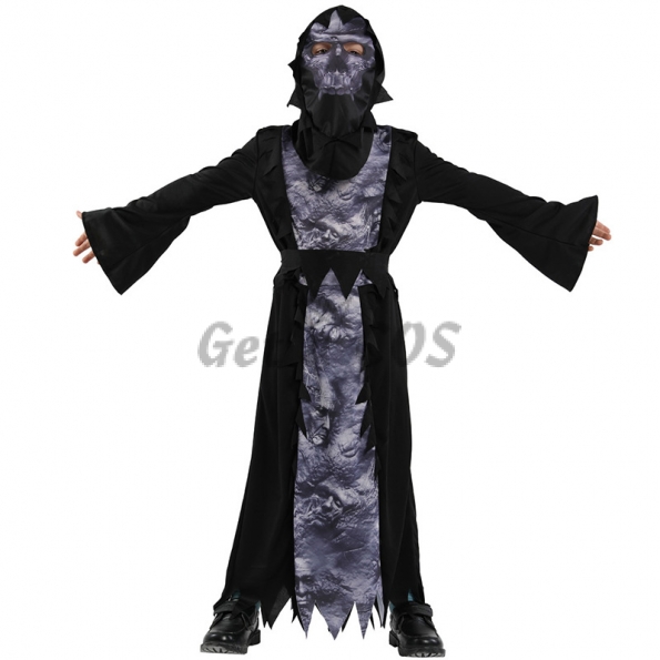 Kids Skeleton Costume Masked Ghost Clothes