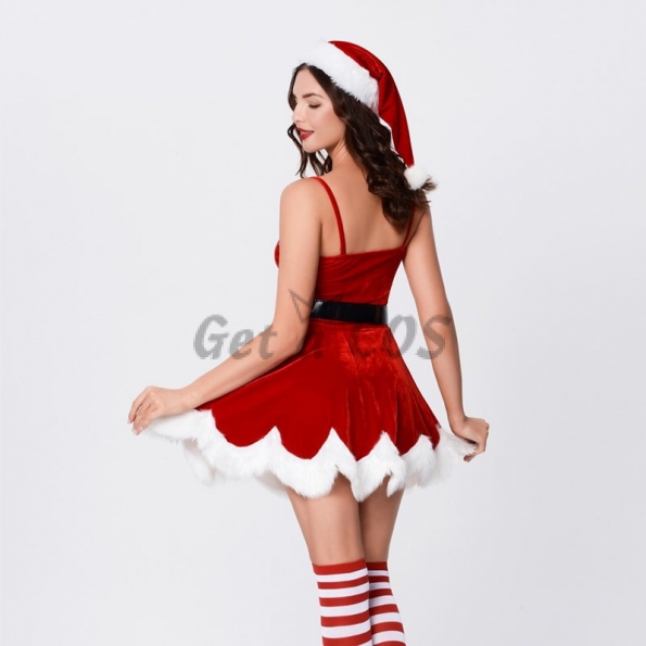 Christmas Costumes Red Suspender Dress