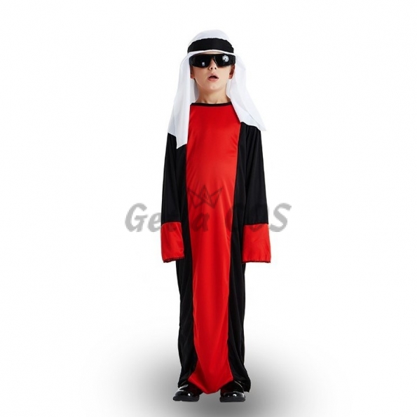 Arabian Costume for Kids Black Red Style Cosplay