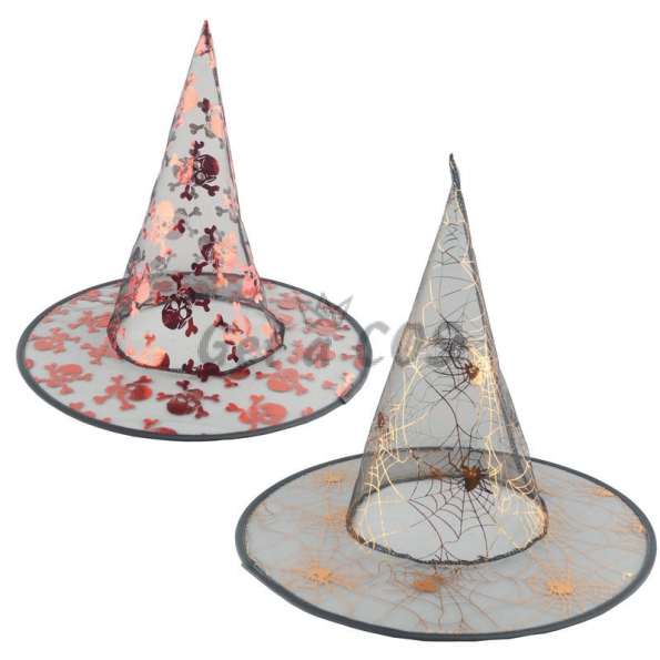 Halloween Decorations Mesh Witch Hat