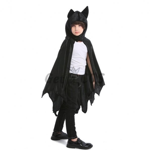 Bat Hooded Cloak Black Vampire Costume