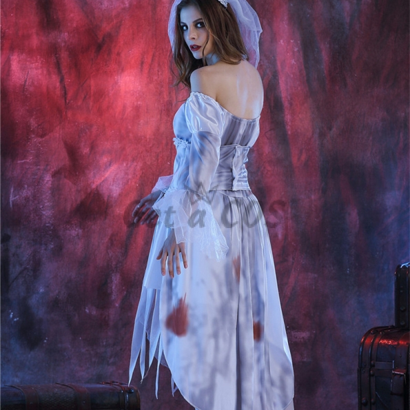 Women Horror Halloween Ghost Bride Zombie Dress