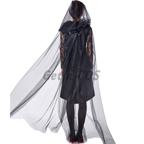 Women Scary Halloween Costumes Dark Witch Dress