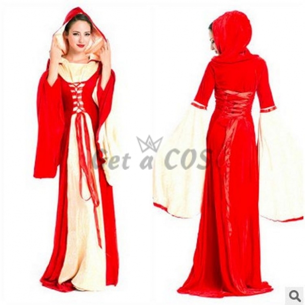 Women Halloween Costumes Retro Court Outfit With Cap