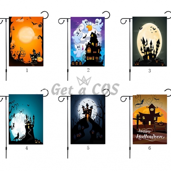 Garden Flags Halloween Castle Series Pattern