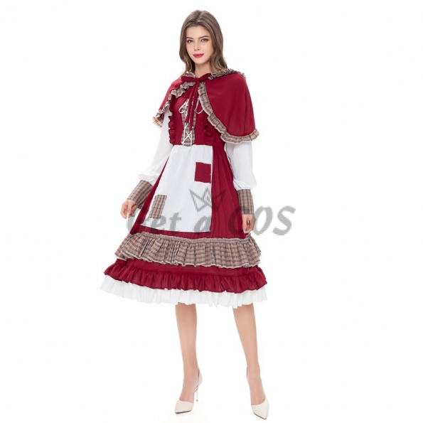 Adult Halloween Costumes Little Red Riding Hood Maid Clothes